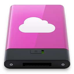 Pink iDisk W Icon 256x256 png